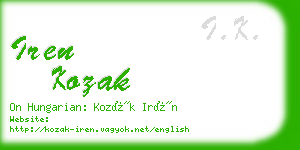 iren kozak business card